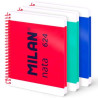 (57052E80X3) MILAN CUADERNO ESPIRAL A5 80H 95GR PAUTADO 7MM TAPA DURA COLECCIÓN NATA® 624 SINCE 1918 SURTIDO PACK 3 UD