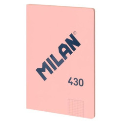 (57243G48P) MILAN LIBRETA ENCOLADA A4 48H PAPEL 95GR CUADRICULADO SERIE 1918 ROSA