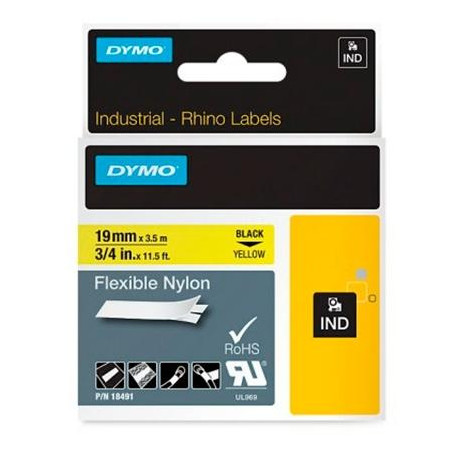 (18491) DYMO RHINO CINTA DE ETIQUETAS INDUSTRIAL ADHESIVA ID1-19