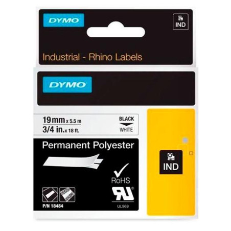(18484) DYMO RHINO CINTA DE ETIQUETAS INDUSTRIAL ADHESIVA ID1-19