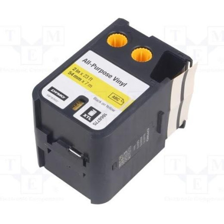 (1868775) DYMO CINTA DE TRANSFERENCIA TÉRMINA NEGRO SOBRE AMARILLO 54MMX7M VINILO