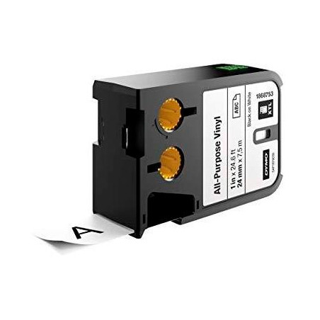 (1868753) DYMO CINTA DE TRANSFERENCIA TÉRMICA NEGRO SOBRE BLANCO 24MMX7´5M