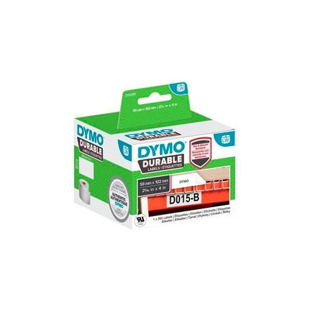 (2112290) DYMO CINTA ADHESIVA DURABLE LABELWRITER LABELS 102X59MM  NEGRO SOBRE FONDO BLANCO