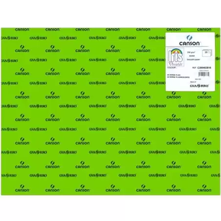 (C200403816) IRIS CARTULINA 50X65CM 250GR VERDE FLUOR -25U-
