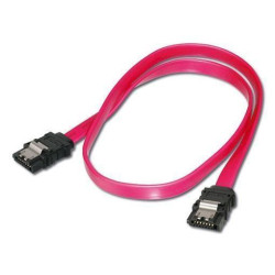 (NX090305110) NILOX CABLE SATA III DATOS 6 GBP/S CON ANCLAJES, ROSA 1 M
