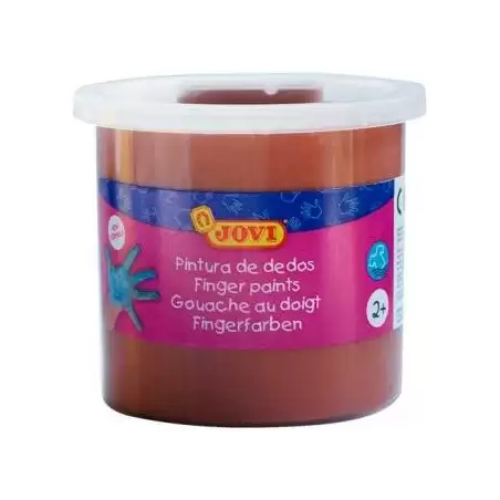 (56012) JOVI ESTUCHE 5 BOTES PINTURA DE DEDOS 125ML MARRÓN
