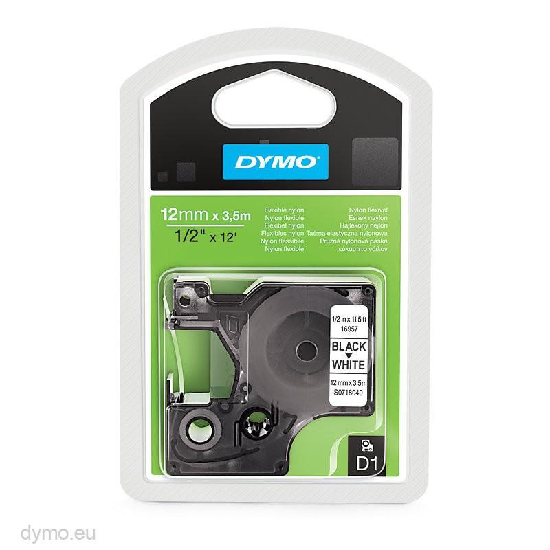 (S0718040) DYMO CINTA DE TRANSFERENCIA TERMICA D1 16957. NEGRO SOBRE BLANCO DE 12MMX3