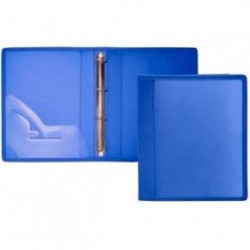 (274-A) OFFICE BOX CARPETA ANILLAS 2 X 40MM A4+ TELA AZUL