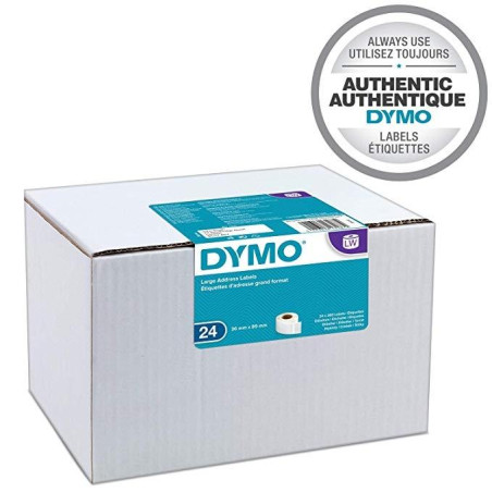 (S0722390) DYMO CINTA DE ETIQUETAS DE ENVÍO BLANCO DE 36X89MM (24 ROLLOS) PARA ROTULADORA LABELWRITER