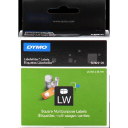 (S0929120) DYMO CINTA DE ETIQUETAS CUADRADAS LABEL WRITER COLOR BLANCO - 750 UNIDADES
