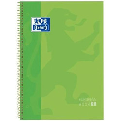 (100430199) OXFORD CUADERNO CLASSIC EUROPEANBOOK 1 WRITE&ERASE 80H A4+ 5X5MM MICROPERFORADO T/EXTRADURA VERDE MANZANA