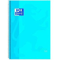(400028276) OXFORD CUADERNO CLASSIC EUROPEANBOOK 1 WRITE&ERASE 80H A4+ 5X5MM MICROPERFORADO T/EXTRADURA TURQUESA