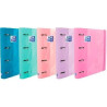 (400119130) OXFORD CARPETA DE ANILLAS 4X35MM TOUCH EUROPEANBINDER C/RECAMBIO 100H A4+ 5X5 T/EXTRADURA C/SURTIDOS PASTEL