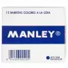 (MNC04511) MANLEY ESTUCHE DE 12 CERAS 60MM (8) BERMELLÓN OSCURO