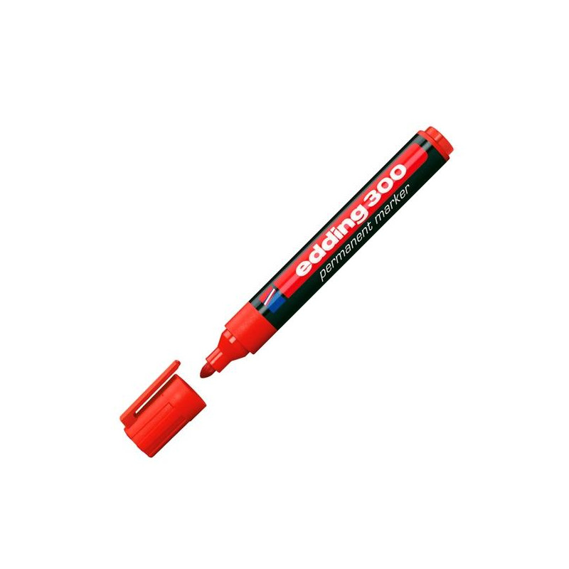(300-02) EDDING MARCADOR PERMANENTE 300 ROJO