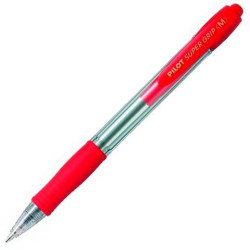 (BPGP-10R-M-R) PILOT BOLÍGRAFO SUPERGRIP M ROJO CUERPO ROJO