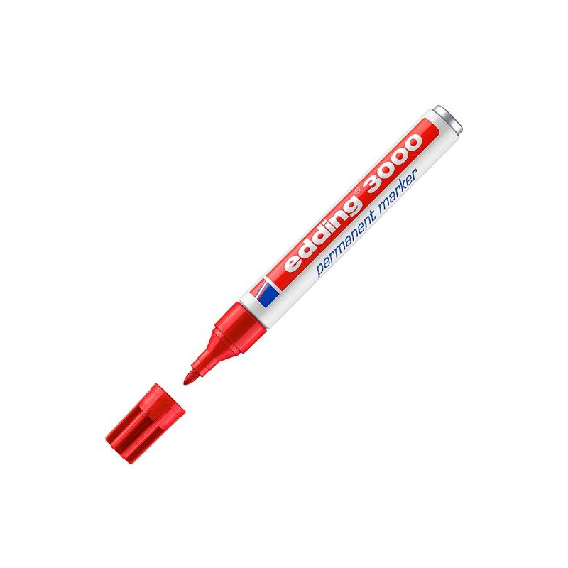 (3000-02) EDDING MARCADOR PERMANENTE 3000 ROJO