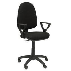 (04CPBALI840BGOLF) PIQUERAS Y CRESPO SILLA AYNA GIRATORIA CONTACTO PERMANENTE BRAZOS/F TEJIDO BALI NEGRO