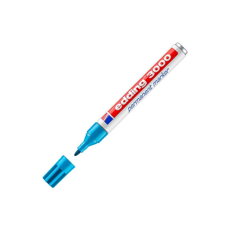 (3000-10) EDDING MARCADOR PERMANENTE 3000 AZUL CLARO