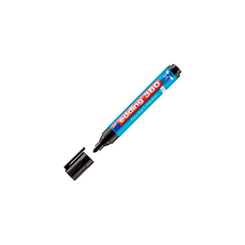 (380-01) EDDING MARCADOR 380 PARA FLIPCHARTS NEGRO