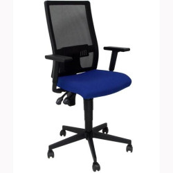 (276DSBALI229) PIQUERAS Y CRESPO SILLA TAKTIK GIRATORIA CP BRAZOS/R RESPALDO DE MALLA NEGRO Y ASIENTO BALI AZUL