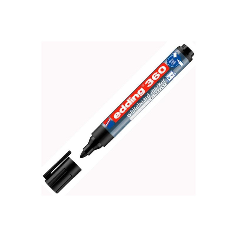 (360-01) EDDING MARCADOR PIZARRA BLANCA 360 RELLENABLE NEGRO