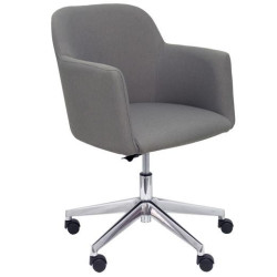 (353GE600CRRF) PIQUERAS Y CRESPO SILLÓN ATHENA GIRATORIO TAPIZADO ERA GRIS