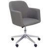 (353GE600CRRF) PIQUERAS Y CRESPO SILLÓN ATHENA GIRATORIO TAPIZADO ERA GRIS