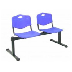 (B2PIAZ) PIQUERAS Y CRESPO BANCADA ISO 2 PLAZAS ASIENTO Y RESPALDO PVC AZUL