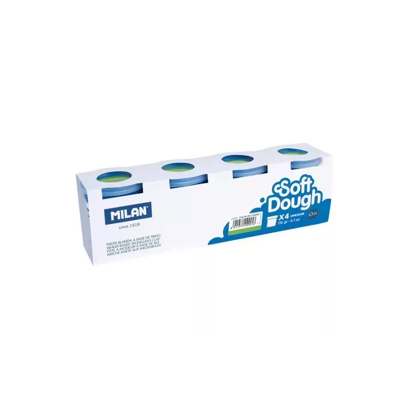 (9135116004) MILAN PASTA BLANDA SOFT DOUGH BOTE 116GR VERDE CAJA 4 UD