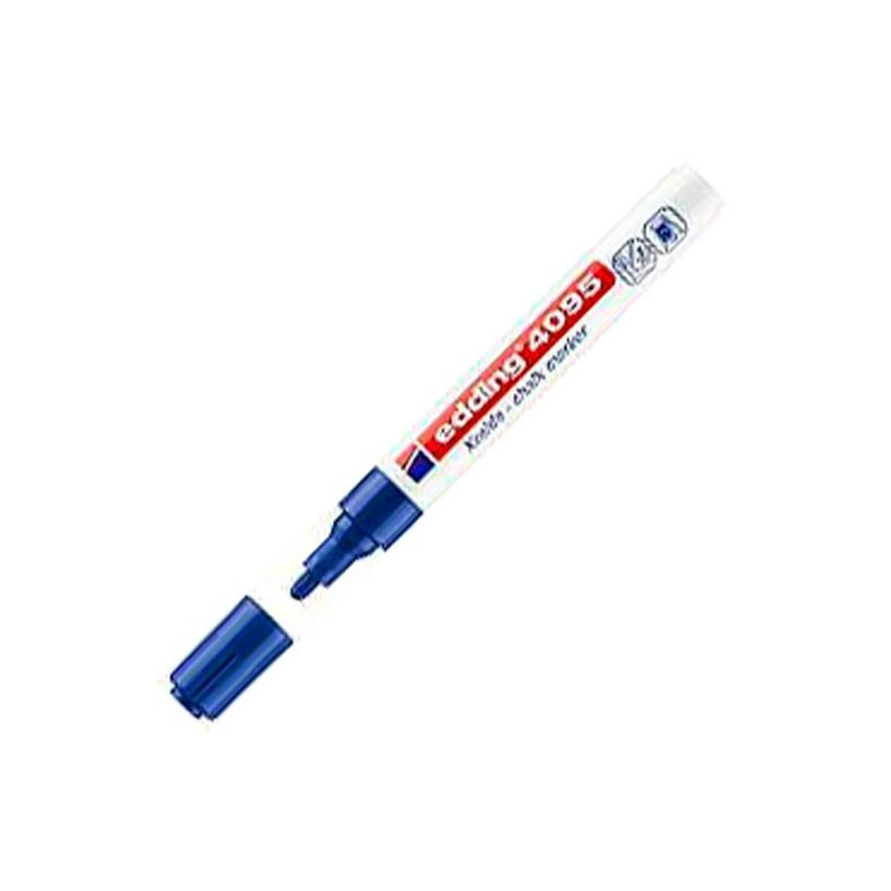 (4095-03) EDDING MARCADOR DE TIZA LÍQUIDA 4095 BORRABLE AZUL