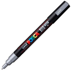 (284737000) POSCA MARCADOR  PC-3M PUNTA CÓNICA 0,9 - 1,3 MM PLATA