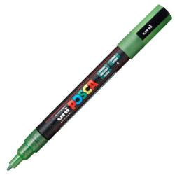 (285320000) POSCA MARCADOR  PC-3ML PUNTA CÓNICA 0,9 - 1,3 MM VERDE PURPURINA