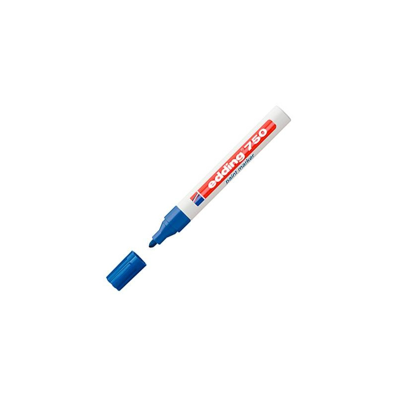 (750-03) EDDING MARCADOR PERMANENTE 750 TINTA OPACA BRILLANTE AZUL