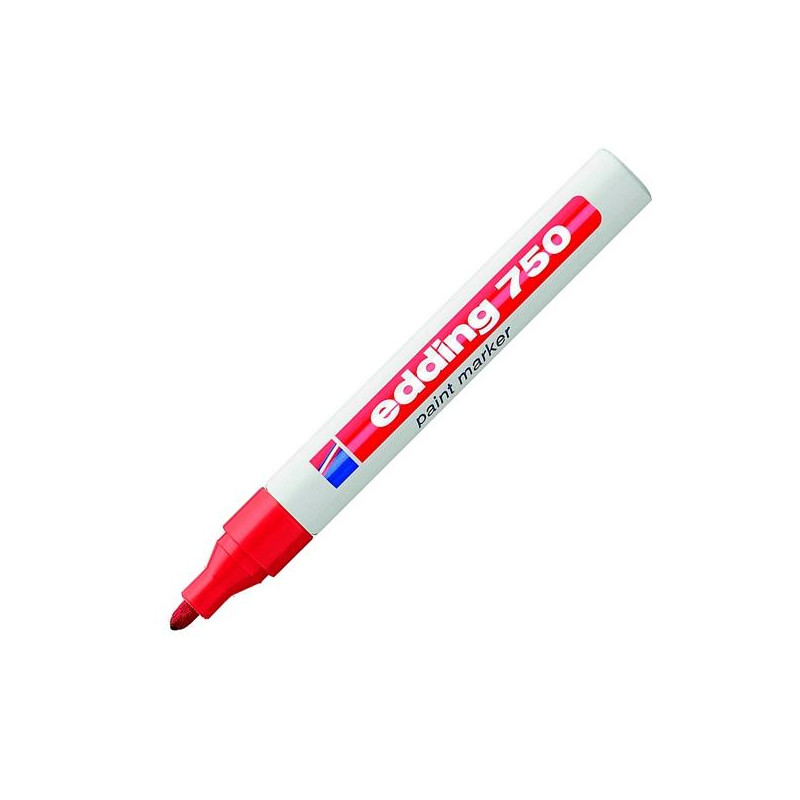 (750-02) EDDING MARCADOR PERMANENTE 750 TINTA OPACA BRILLANTE ROJO