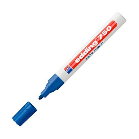 (750-03) EDDING MARCADOR PERMANENTE 750 TINTA OPACA BRILLANTE AZUL