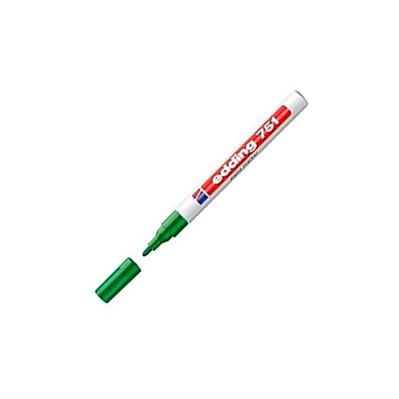 (751-04) EDDING MARCADOR PERMANENTE TINTA OPACA 751 VERDE