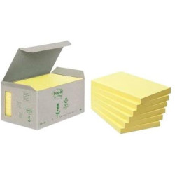 (655-1B) POST-IT NOTAS ADHESIVAS RECICLADAS CANARY YELLOW 76X127 MM 6 BLOCS
