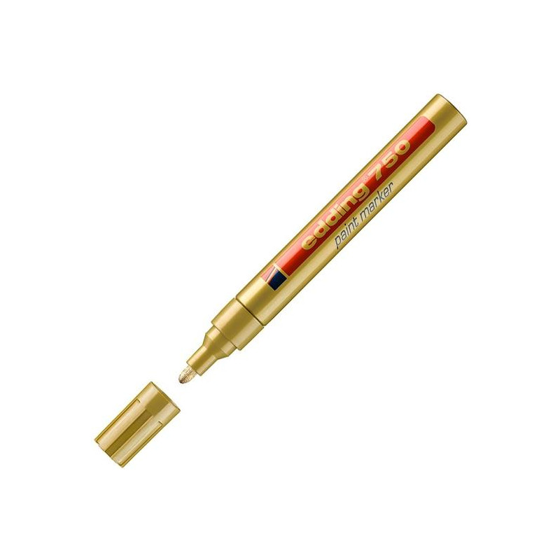 (750-53) EDDING MARCADOR PERMANENTE 750 TINTA OPACA BRILLANTE ORO