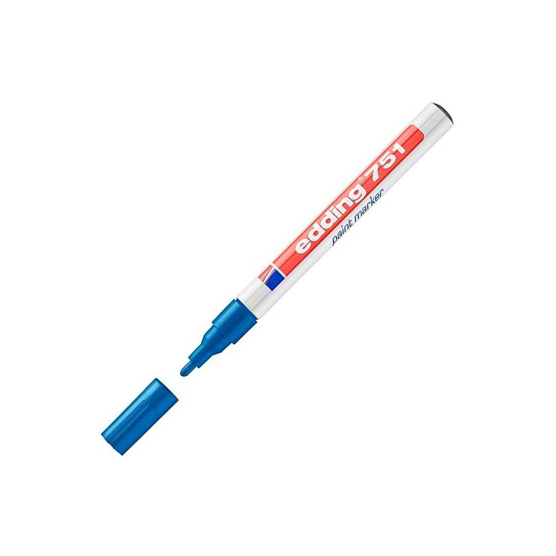 (751-03) EDDING MARCADOR PERMANENTE 751 TINTA OPACA BRILLANTE AZUL