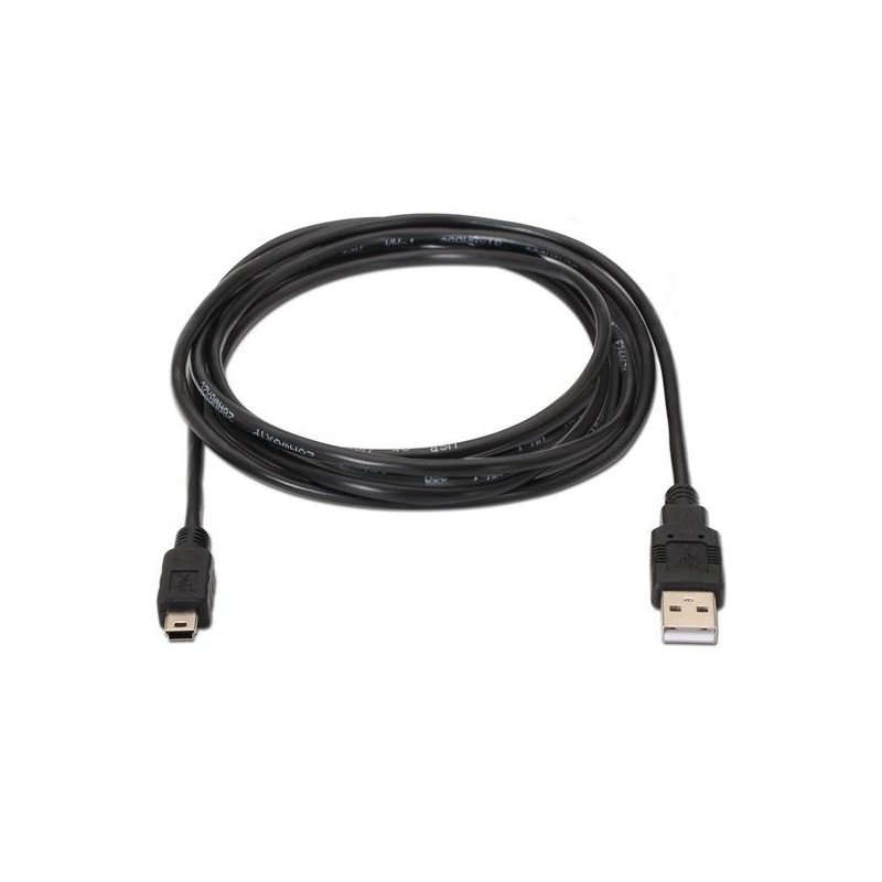 (A101-0025) AISENS CABLE USB 2.0 TIPO A/M - MINI B/M NEGRO 1