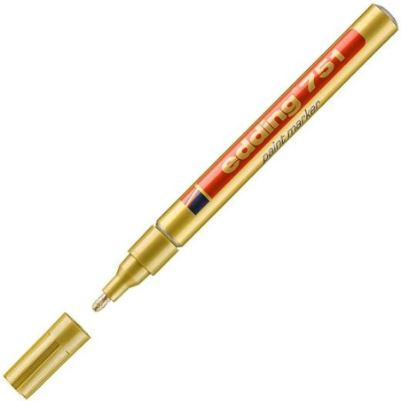 (751-53) EDDING MARCADOR PERMANENTE TINTA OPACA 751 ORO