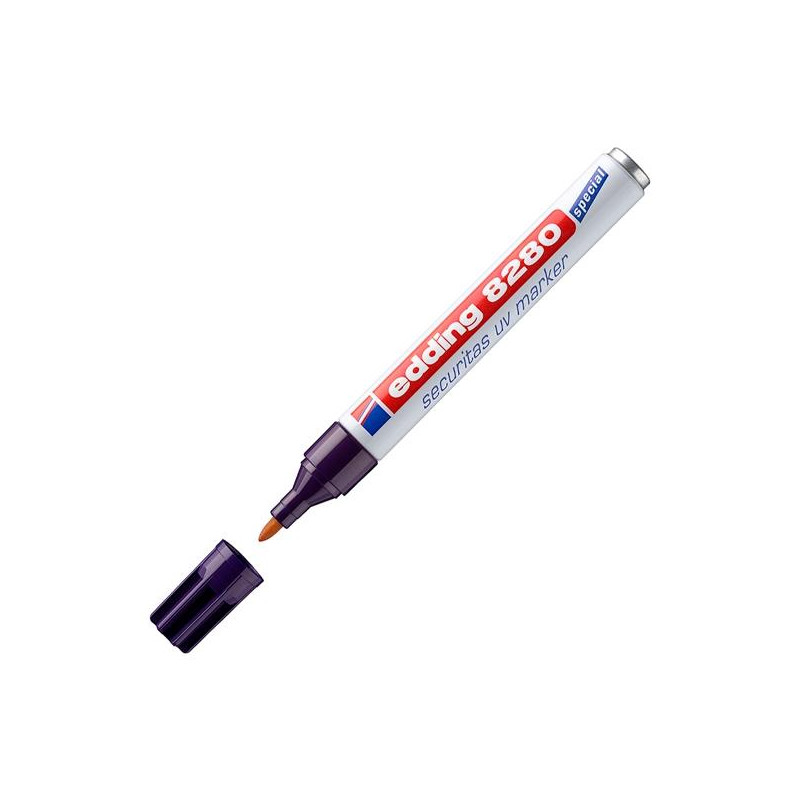 (8280UV) EDDING MARCADOR DE SEGURIDAD ULTRAVIOLETA PERMANENTE PUNTA REDONDA