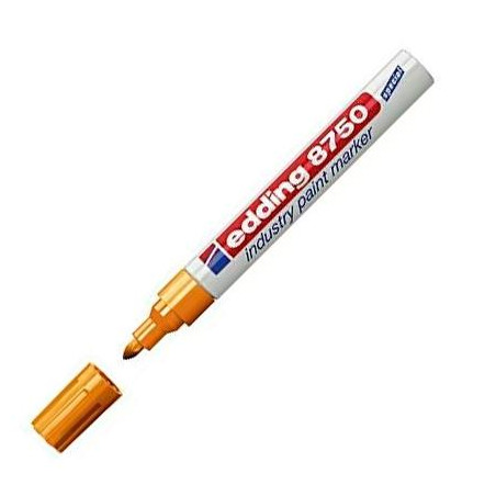 (8750-05) EDDING MARCADOR PERMANENTE DE TINTA OPACA INDUSTRIAL 8750 AMARILLO