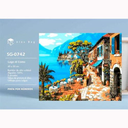 (SG-0742) ALEX BOG SET DE PINTURA POR NÚMEROS LAGO DI COMO C/SURTIDOS