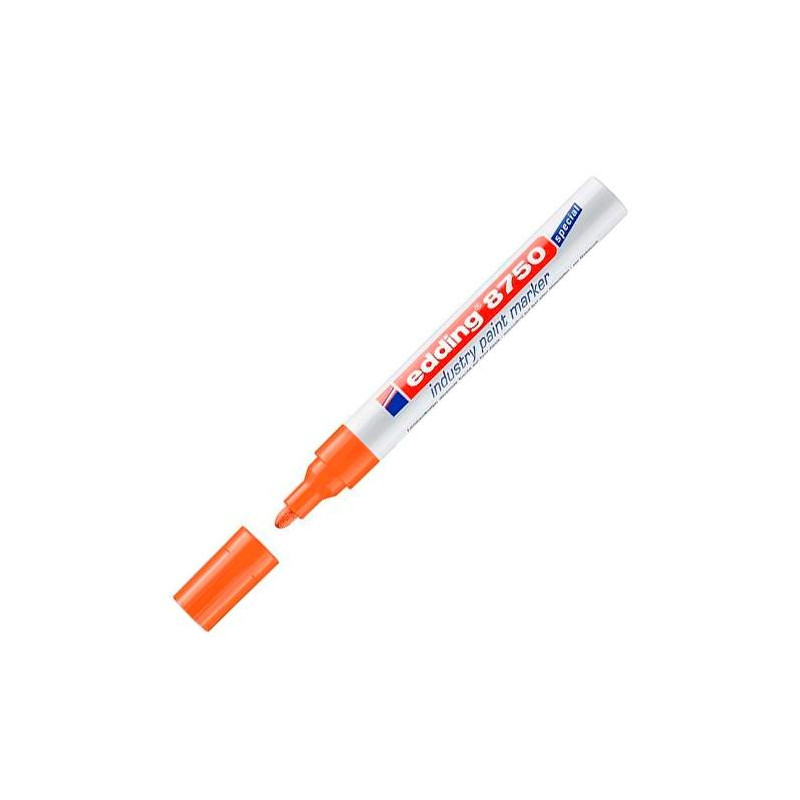 (8750-06) EDDING MARCADOR PERMANENTE DE TINTA OPACA INDUSTRIAL 8750 NARANJA