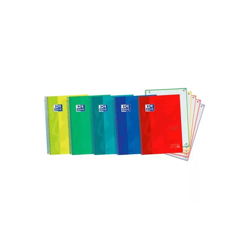 (400138671) OXFORD CUADERNO EBOOK 5 TOUCH ESPIRAL MICROPERFORADO A4+ 120H 5X5MM TAPA EXTRADURA C/SURTIDOS VIVOS