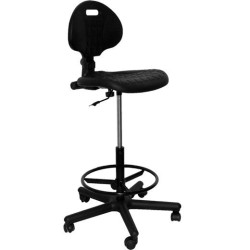 (T31) PIQUERAS Y CRESPO TABURETE NARGO POLIURETANO NEGRO