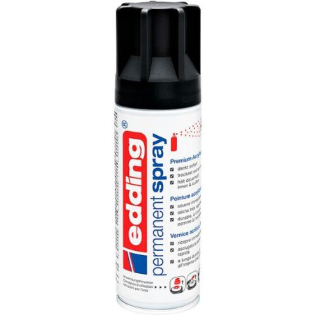 (5200-901) EDDING PINTURA PERMANENTE EN SPRAY BOTE 200ML NEGRO MATE