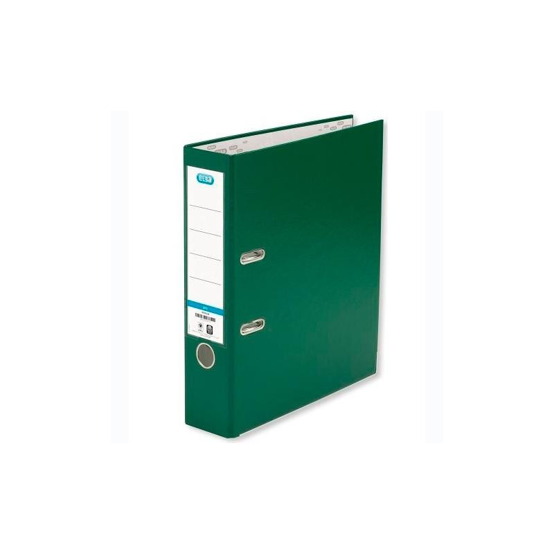(100202157) ELBA ARCHIVADOR PALANCA A4 CARTÓN FORRADO PP LOMO ANCHO RADO VERDE